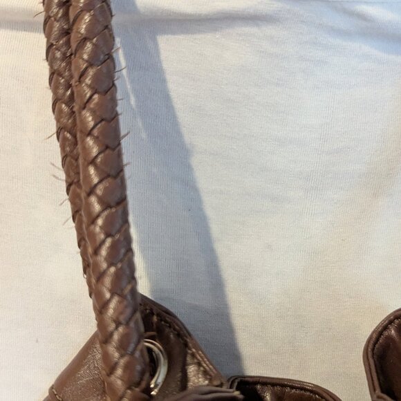 Nine West Statement Hobo Bag in Mocha Brown w/ Large Logo Charm! - Picture 6 of 6